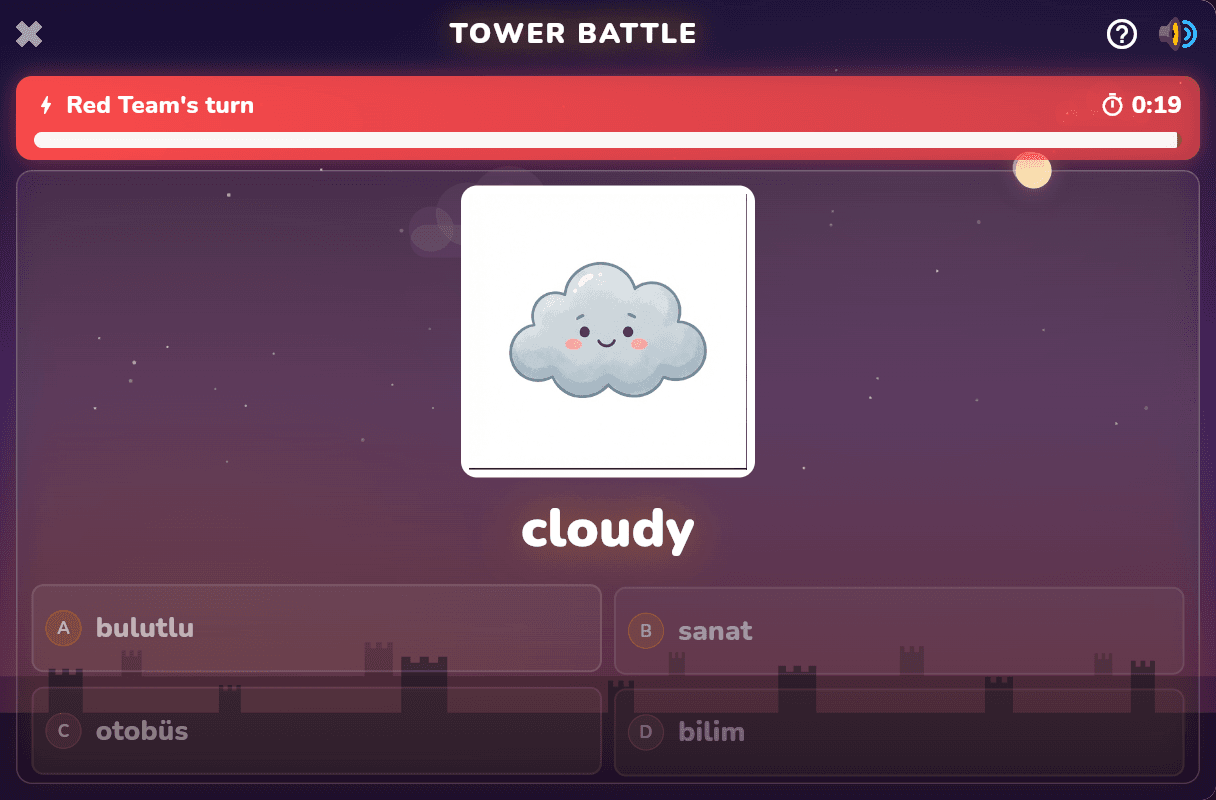 Owlio classroom game running on the teacher's screen